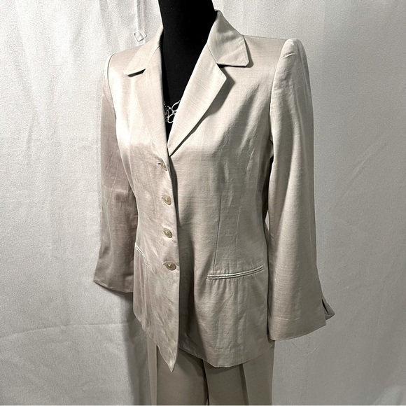 Ellen Tracy Linda Allard women’s wool silk blend vintage suit business evening - Picture 4 of 12